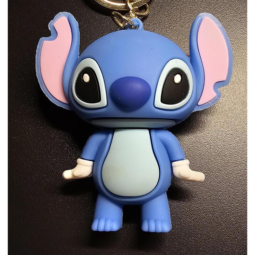 Stitch 3D Rubber Mini Figure Keychain - Picture 4 of 13
